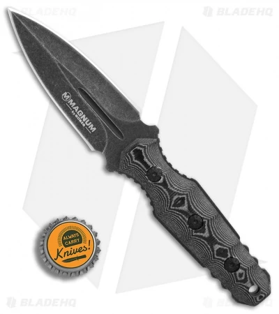 Boker Magnum Lil' Grave Digger Fixed Blade Knife Micarta (3.7" Black SW) 02SC518 - Image 4