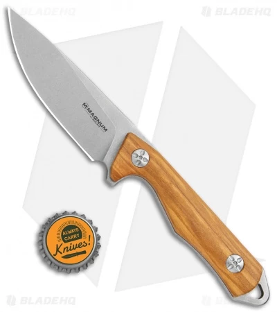 Boker Magnum Hking Companion Fixed Blade Knife Olive Wood (3.75" SW) - Image 4