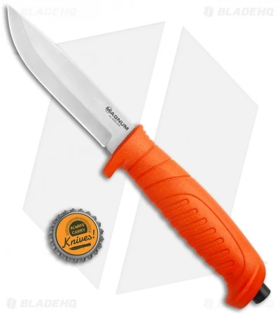 Boker Magnum Knivgar Hunting Fixed Blade Knife Orange Polymer (4.1" Satin) - Image 4