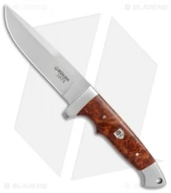 Boker Vollintegral 2.0 1674 Fixed Blade Knife Amboina Root Wood (4.6" Satin)