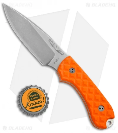 Bradford Knives Guardian3 Fixed Blade Orange G-10 (3.5" False Edge/M390/SW) - Image 4