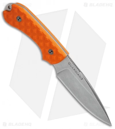 Bradford Knives Guardian3 Fixed Blade Orange G-10 (3.5" False Edge/M390/SW) - Image 2