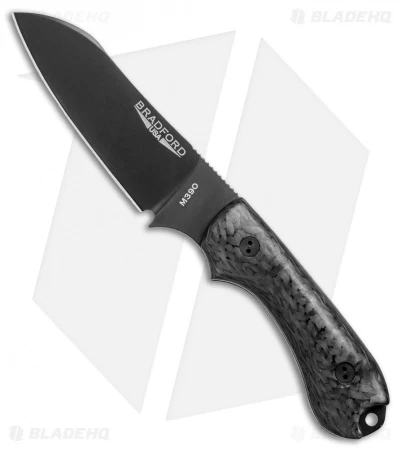 Bradford Knives Guardian3 Fixed Blade 3D Carbon Fiber (Sheepsfoot/M390/DLC)