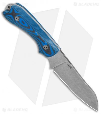 Bradford Guardian3 Sheepsfoot Fixed Blade Knife 3D Black/Blue G-10 (3.5" SW M4) - Image 2