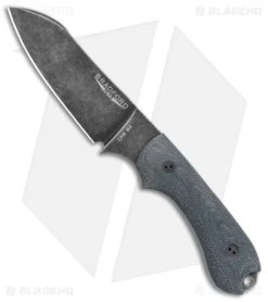 Bradford Guardian3 Sheepsfoot Fixed Blade Knife Black Micarta (3.5" Nimbus M4)