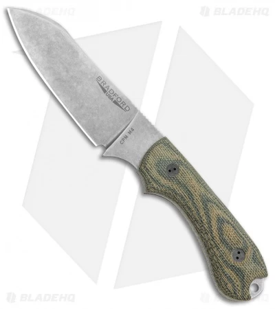 Bradford Guardian3 Sheepsfoot Fixed Blade Knife 3D Camo Micarta (3.5" SW M4)
