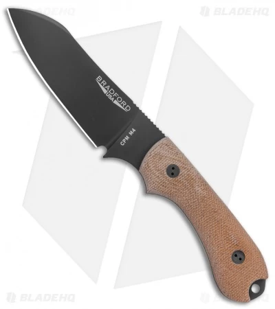 Bradford Knives 3D Natural Guardian 3 Sheepsfoot (3.5" Black DLC M4)