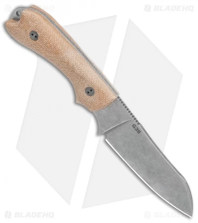 Bradford Guardian3 Sheepsfoot Fixed Blade Knife 3D Natural Micarta (3.5" SW M4) - Image 2