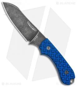 Bradford Guardian3 Sheepsfoot Fixed Blade Knife Black/Blue G-10 (3.5" Nimbus M4)