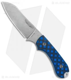 Bradford Guardian3 Sheepsfoot Fixed Blade Knife Black/Blue G-10 (3.5" SW M4)