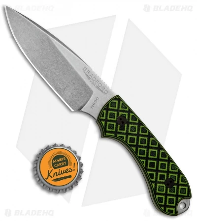 Bradford Knives Guardian3 Knife Toxic Green/Black G-10 (3.5" False Edge/N690/SW) - Image 4
