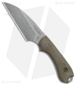 Bradford Knives Guardian3 Wharncliffe Knife 3D OD Green Micarta (3.625" SW)