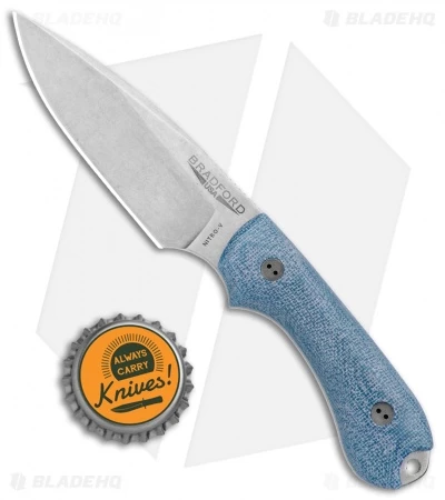 Bradford Knives Guardian3 Fixed Blade 3D Blue TeroTuf (Nitro-V/False Edge/SW) - Image 4