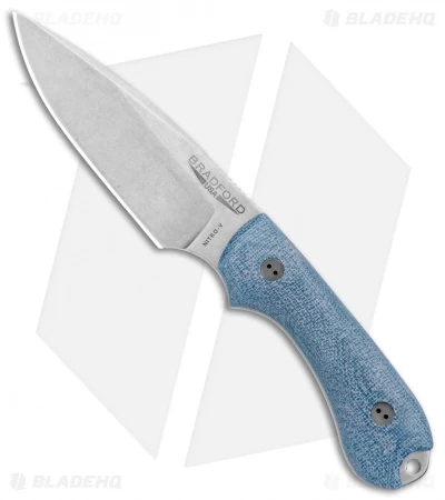 Bradford Knives Guardian3 Fixed Blade 3D Blue TeroTuf (Nitro-V/False Edge/SW)