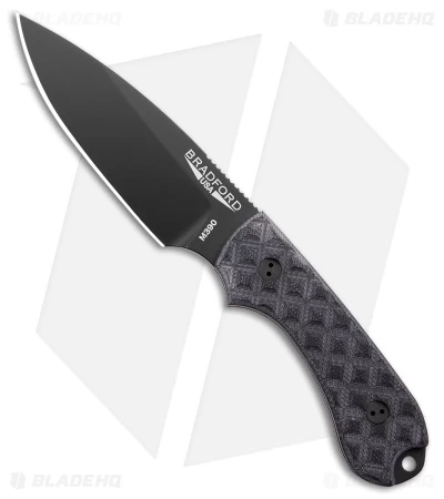 Bradford Knives Guardian3 Knife Black G-10 (3.5" Sabre DLC M390)