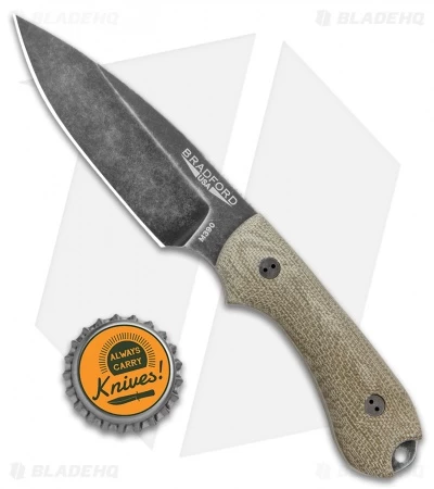 Bradford Knives Guardian3 Fixed Blade 3D OD Green Micarta (3.5" Nimbus) - Image 4