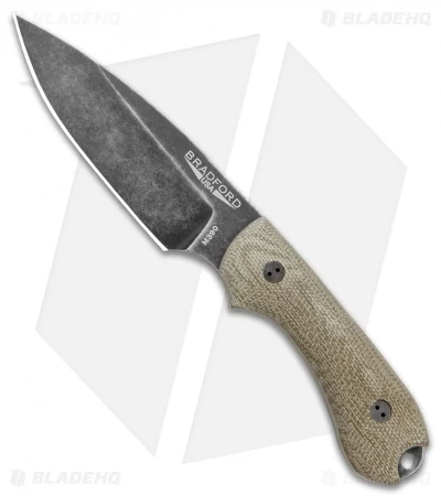 Bradford Knives Guardian3 Fixed Blade 3D OD Green Micarta (3.5" Nimbus)