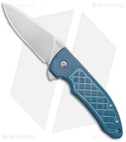 Bradford Knives Guardian3 Flipper G3F Knife Titanium Blue (3" Stonewash)