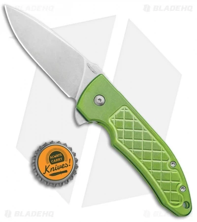 Bradford Knives Guardian3 Flipper G3F Knife Titanium Green (3" Stonewash) - Image 4