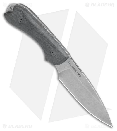 Bradford Knives Guardian3 Fixed Blade Knife Black Micarta (3.5" SW MagnaCut) - Image 2