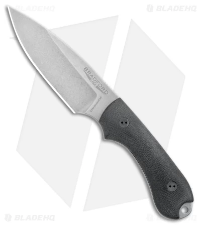 Bradford Knives Guardian3 Fixed Blade Knife Black Micarta (3.5" SW MagnaCut)