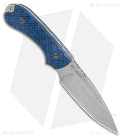 Bradford Knives Guardian3 Fixed Blade Knife Blue/Black G-10 (3.5" SW MagnaCut) - Image 2