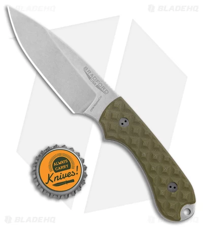Bradford Knives Guardian3 Fixed Blade Knife OD Green G-10 (3.5" SW MagnaCut) - Image 5