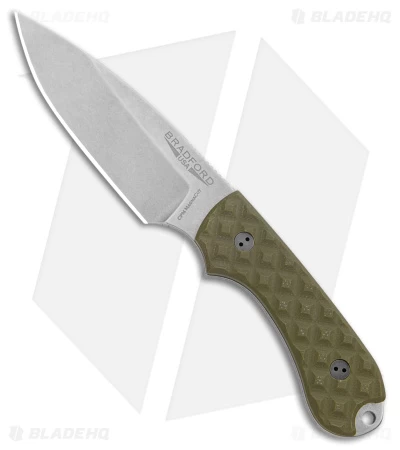 Bradford Knives Guardian3 Fixed Blade Knife OD Green G-10 (3.5" SW MagnaCut)