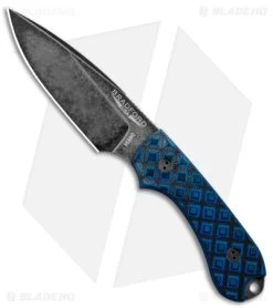 Bradford Knives Guardian3 Knife Textured Black/Blue (3.5" False Edge Nimbus)