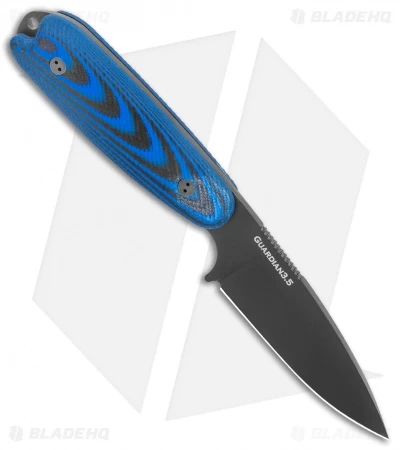 Bradford Knives Guardian3.5 Fixed Blade 3D Black/Blue (3.75" DLC M4) - Image 2