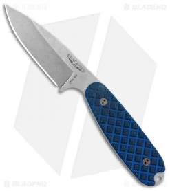 Bradford Knives Guardian3.5 Fixed Blade Black/Blue (3.75" Sabre/M4/Stonewash)