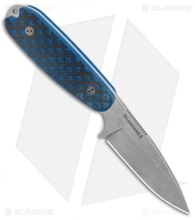 Bradford Knives Guardian3.5 Fixed Blade Black/Blue (3.75" Sabre/M4/Stonewash) - Image 2
