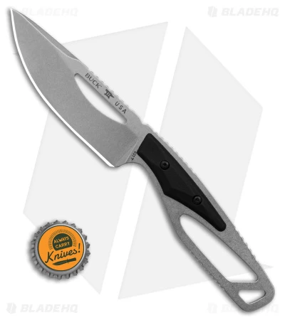 Buck Knives 631 Paklite 2.0 Hide Select Fixed Blade Knife Black (4"Stonewash) - Image 4