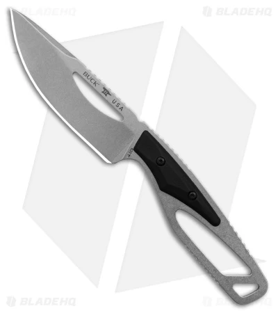 Buck Knives 631 Paklite 2.0 Hide Select Fixed Blade Knife Black (4"Stonewash)