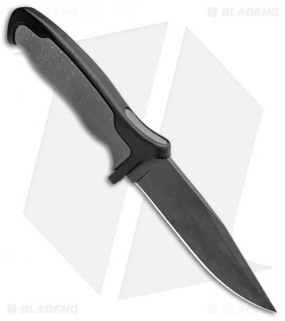 Buck Knives Buck Nighthawk Small Tactical Fixed Blade Knife Dynaflex (4.875" Black) 0655GYS - Image 2