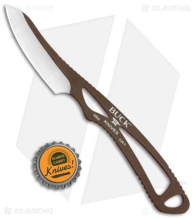 Buck Knives Buck PakLite Caper Fixed Blade Knife Brown (2.5" Satin) 0135BRS - Image 4