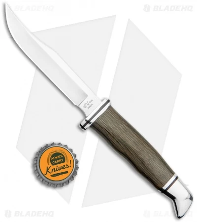 Buck Knives Buck Woodsman Pro Fixed Blade Knife Green Micarta (4" Satin) - Image 4