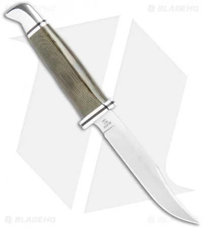 Buck Knives Buck Woodsman Pro Fixed Blade Knife Green Micarta (4" Satin) - Image 2