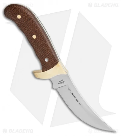 Buck Knives Buck Kalinga Legacy Fixed Blade Knife Brown Burlap Micarta (4.8" Satin) - Image 2