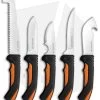 Cold Steel Fixed Blade Hunting Kit / 5-Piece Knife Set Black/Orange (CSFXFLDKIT)