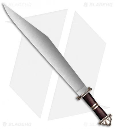 Cold Steel Long Sax Fixed Blade Knife Rosewood (17.25" Damascus) 88HVA