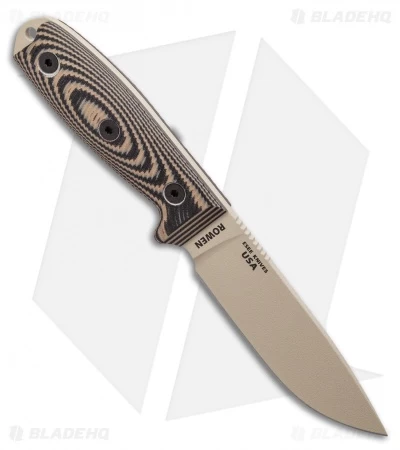 ESEE Knives ESEE-4PDT-005 Fixed Blade Knife Coyote/Black 3D G-10 (4.5" Tan) - Image 2