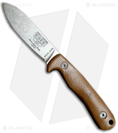 ESEE Ashley Emerson Game Knife Brown Micarta (3.5" SW S35VN) ESEE-AGK35V