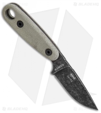 ESEE Izula-II Black Oxide Survival Fixed Blade Neck Knife Tan (2.9" Black) - Image 2