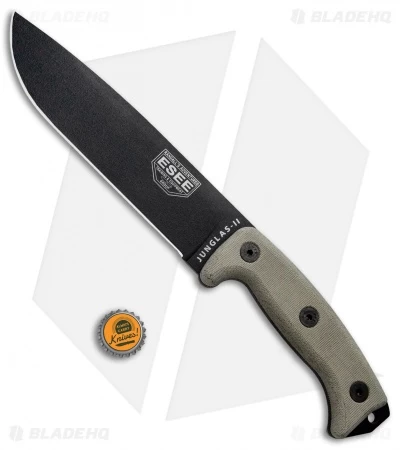 ESEE Junglas II Survival Fixed Blade Knife + Sheath (8.5" Black) - Image 4