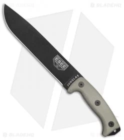 ESEE Junglas Survival Fixed Blade Knife + Sheath (10.5" Black)