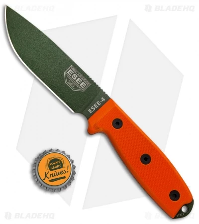 ESEE Knives ESEE-4P-OD Fixed Blade Knife (4.5" OD Green) - Image 4