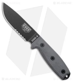 ESEE Knives ESEE-4S-KO Knife (4.5" Black Serr) *No Sheathing*