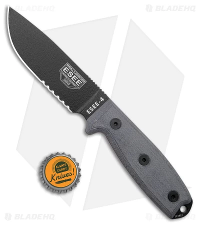 ESEE Knives ESEE-4S-KO Knife (4.5" Black Serr) *No Sheathing* - Image 3