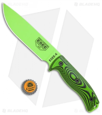 ESEE Knives ESEE-6PVG-007 Fixed Blade Knife Green/Black 3D G-10 (6.5" Green) - Image 5